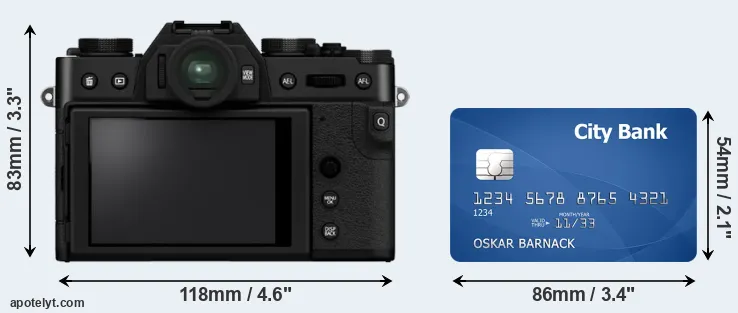X-T30 II and credit card rear side