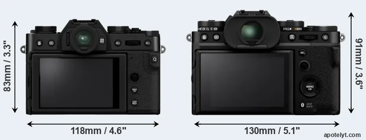 Comparison X-T30 II or X-T5 rear
