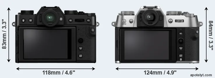 Comparison X-T30 II or X-T50 rear