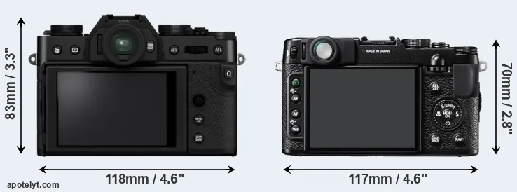 Comparison X-T30 II or X10 rear