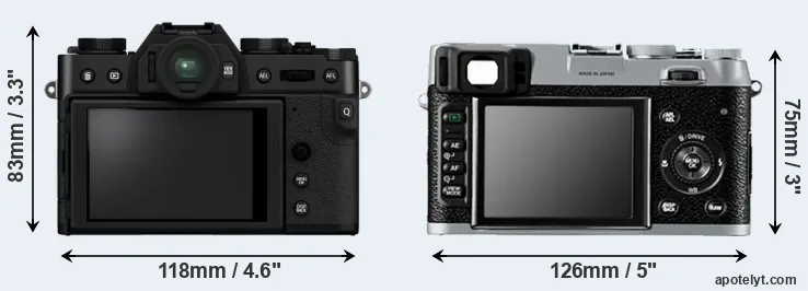 Comparison X-T30 II or X100 rear