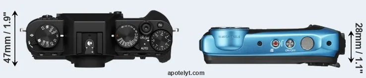 Compare X-T30 II versus XP130 top