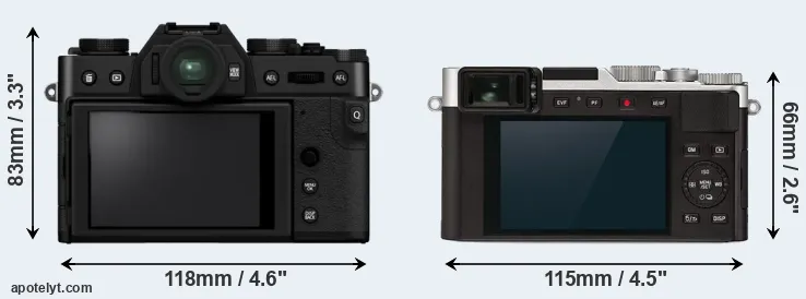 Comparison X-T30 II or D-LUX 7 rear