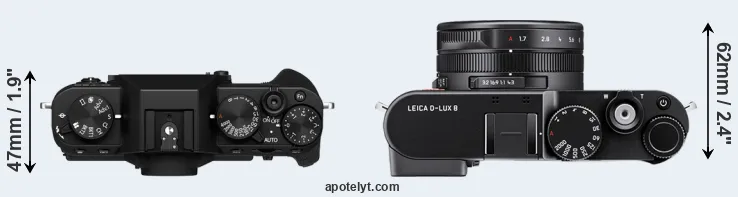 Compare X-T30 II versus D-LUX 8 top