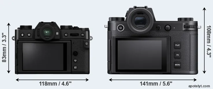 Comparison X-T30 II or Leica SL3 rear