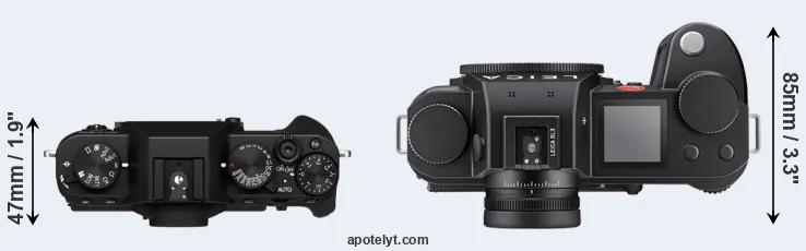 Compare X-T30 II versus Leica SL3 top