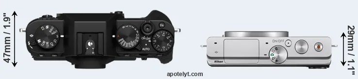 Compare X-T30 II versus J4 top
