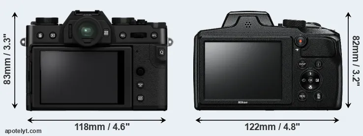 Comparison X-T30 II or B600 rear
