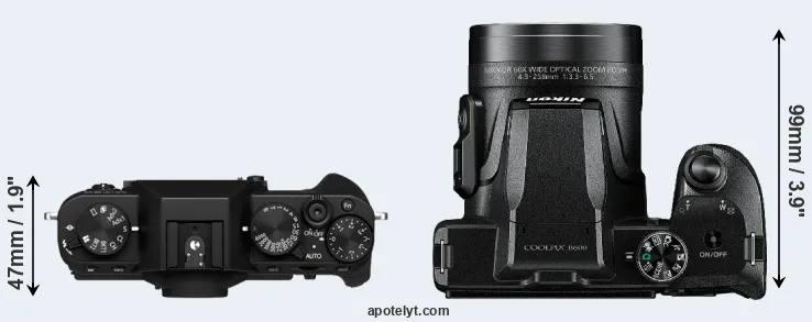 Compare X-T30 II versus B600 top