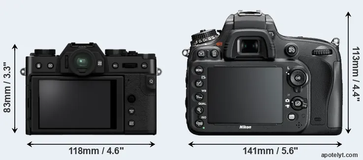Comparison X-T30 II or D610 rear
