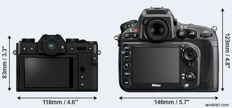 Comparison X-T30 II or D800 rear