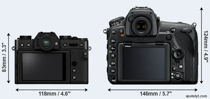 Comparison X-T30 II or D850 rear