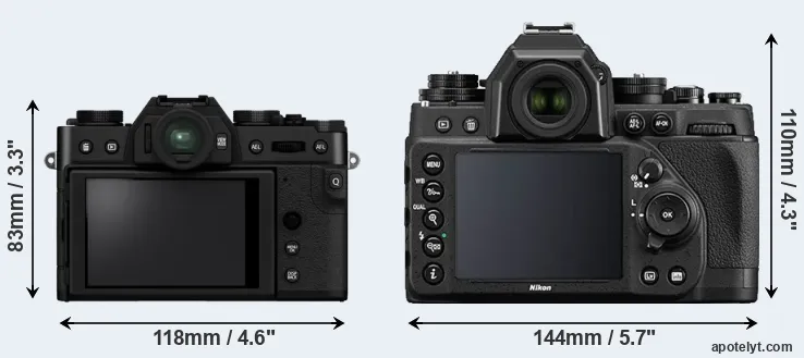 Comparison X-T30 II or Df rear