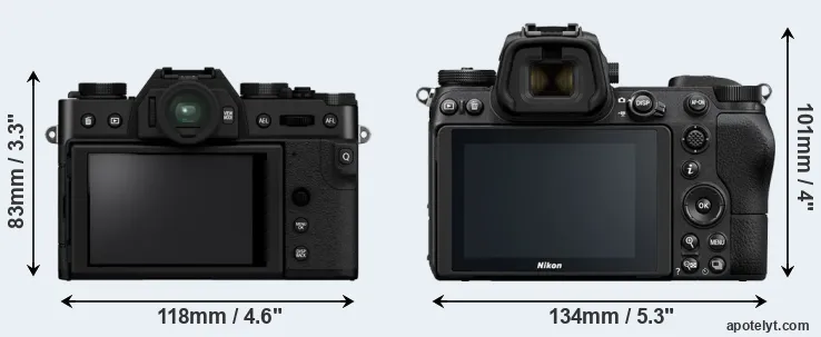 Comparison X-T30 II or Z6 rear