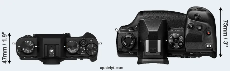 Compare X-T30 II versus E-M1X top