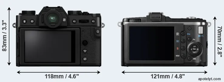 Comparison X-T30 II or E-P2 rear