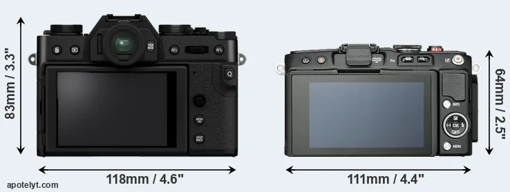 Comparison X-T30 II or E-PL6 rear