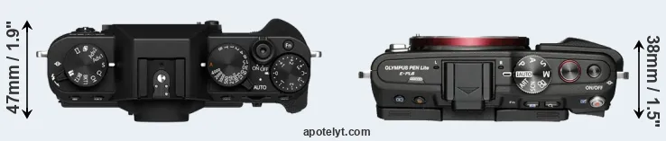 Compare X-T30 II versus E-PL6 top