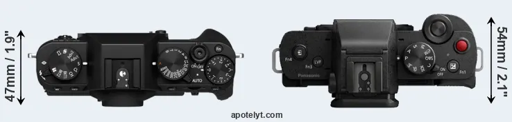 Compare X-T30 II versus G110 top