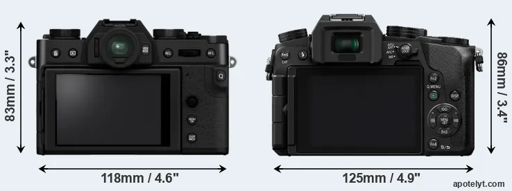 Comparison X-T30 II or G7 rear