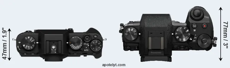 Compare X-T30 II versus G7 top