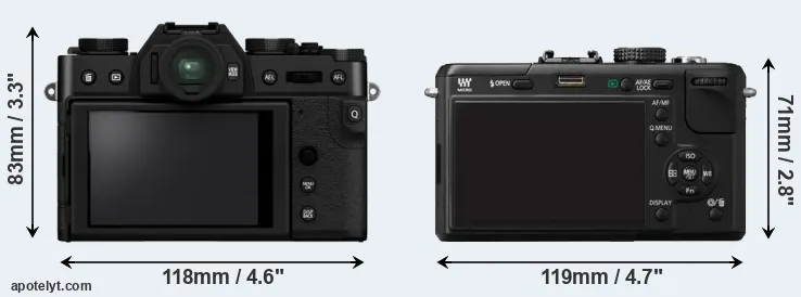 Comparison X-T30 II or GF1 rear