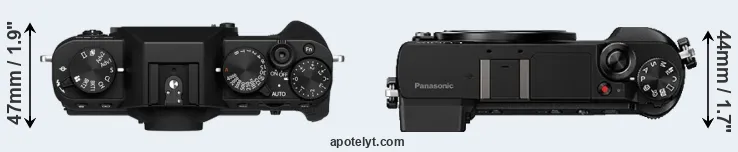 Compare X-T30 II versus GX85 top