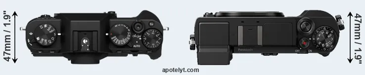 Compare X-T30 II versus GX9 top