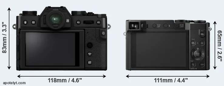 Comparison X-T30 II or TZ100 rear
