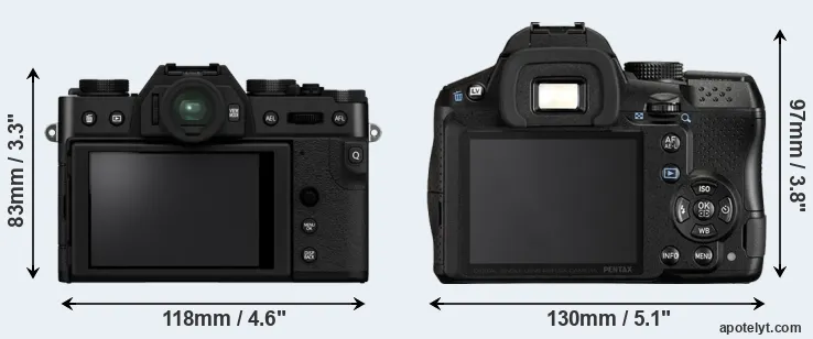 Comparison X-T30 II or K-30 rear