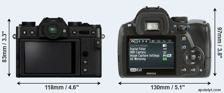 Comparison X-T30 II or K-500 rear
