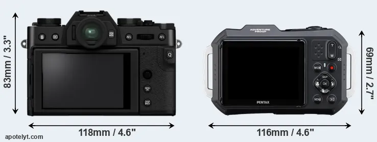 Comparison X-T30 II or WG-1000 rear