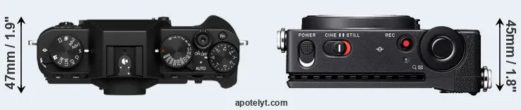 Compare X-T30 II versus fp L top