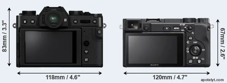 Comparison X-T30 II or A6400 rear