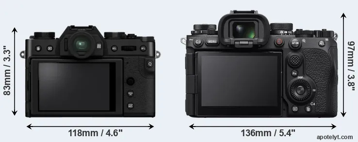 Comparison X-T30 II or A9 III rear