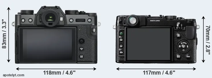 Comparison X-T30 or X10 rear