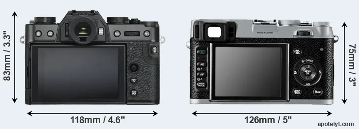 Comparison X-T30 or X100 rear