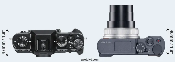 Compare X-T30 versus C-LUX top