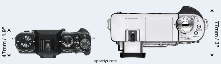 Compare X-T30 versus Digilux 3 top