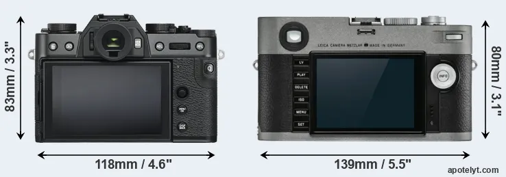 Comparison X-T30 or M-E Typ 240 rear