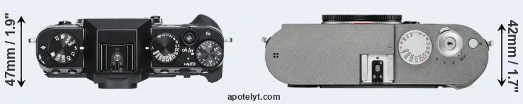 Compare X-T30 versus M-E Typ 240 top