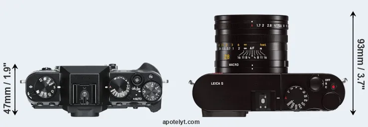 Compare X-T30 versus Q Typ 116 top
