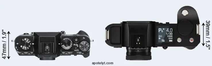 Compare X-T30 versus Leica SL top