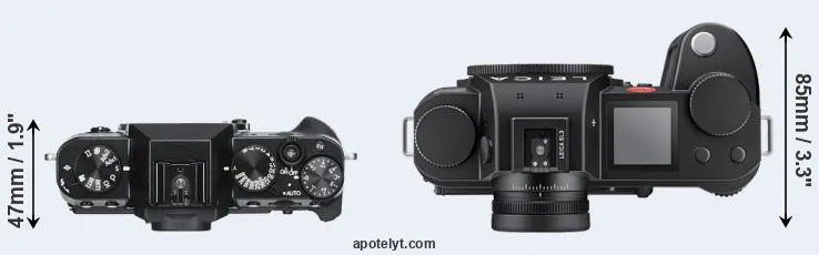 Compare X-T30 versus Leica SL3 top