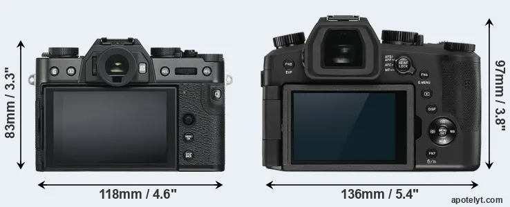 Comparison X-T30 or V-LUX 5 rear