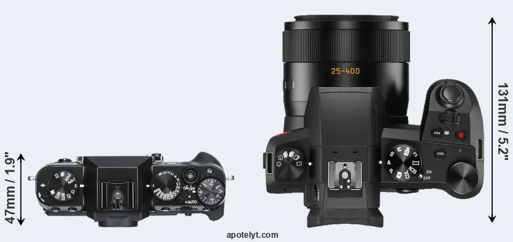 Compare X-T30 versus V-LUX 5 top