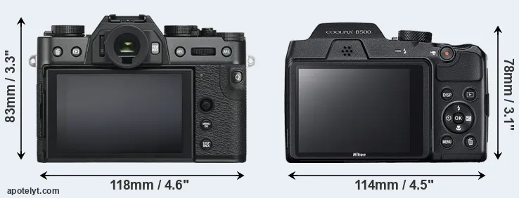 Comparison X-T30 or B500 rear