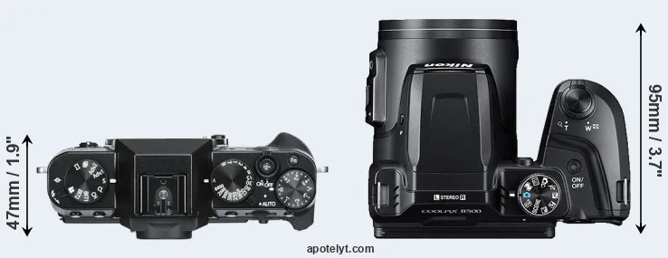 Compare X-T30 versus B500 top