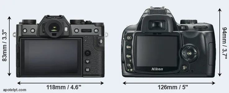 Comparison X-T30 or D60 rear