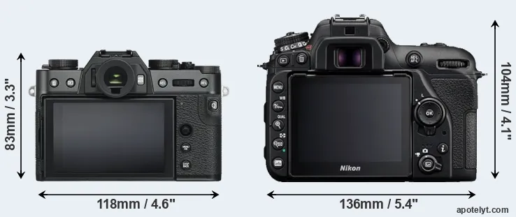 Comparison X-T30 or D7500 rear